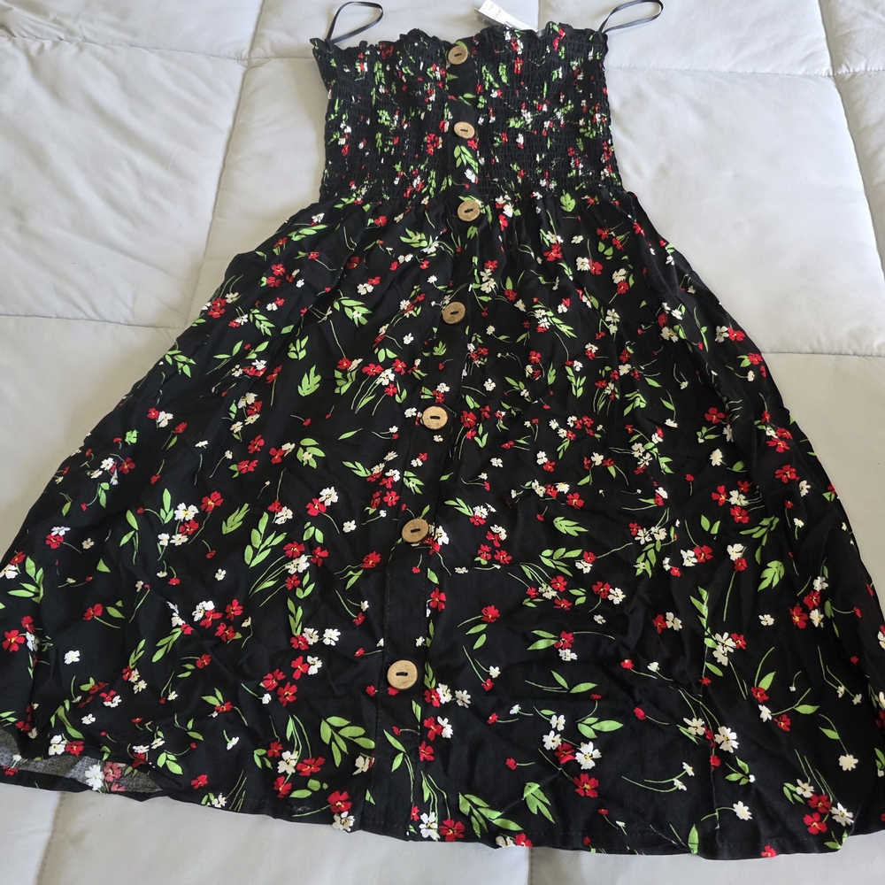 Ambiance Black and Red Floral Top